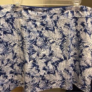Tranquility by Colorado Clothing Blue and White Fern Print Skort